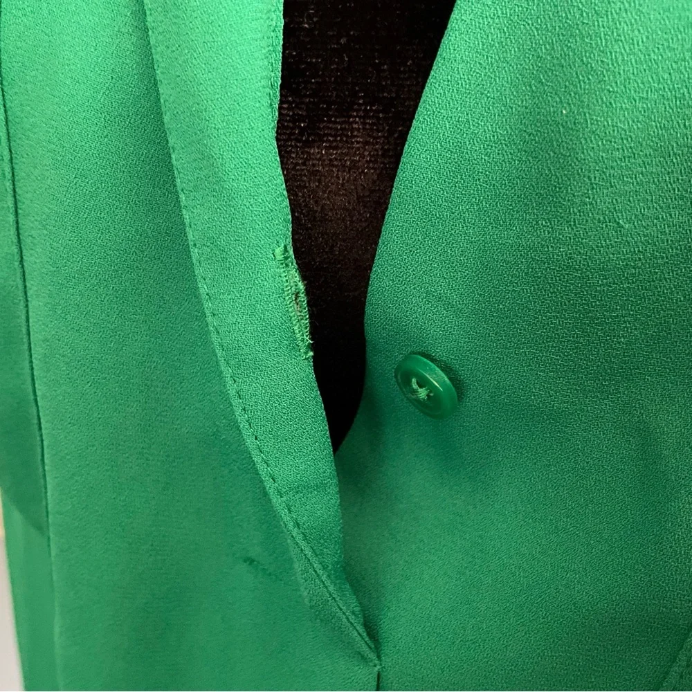 Ann Taylor Blouse Large Blouse Kelly Green Top - Picture 8 of 10